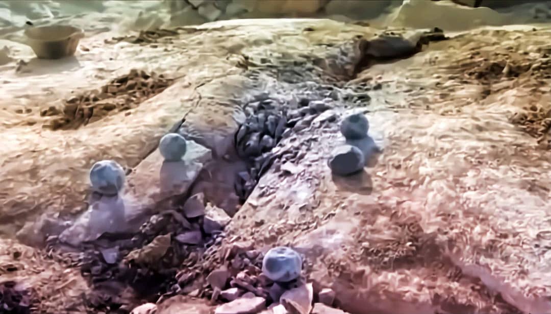 worked fire set granite