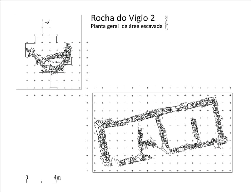General plan of the structures at the Rocha do Vigío