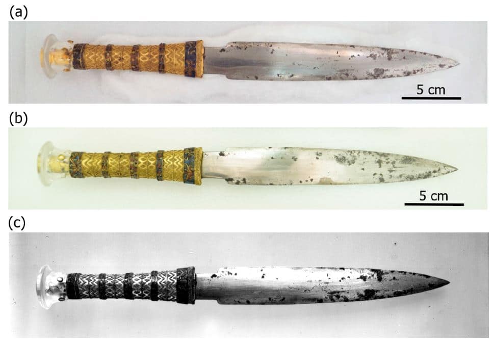 Tutankhamen’s Meteoritic Iron Dagger black spots